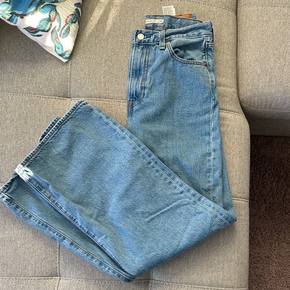Levi's Blue Flare & Wide Leg Jeans